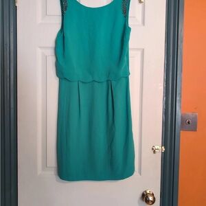 Oasis Green Sheath Mini Dress for Cocktail